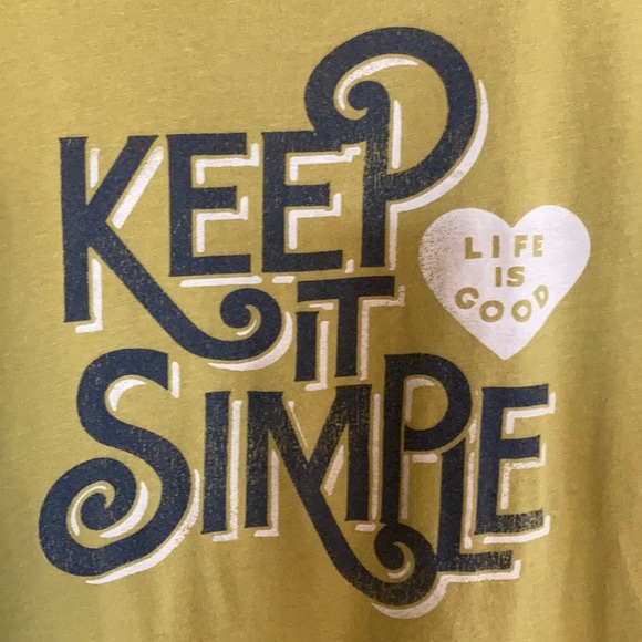 Life is Good Green Short Sleeve Tee Size Large - Picture 3 of 6